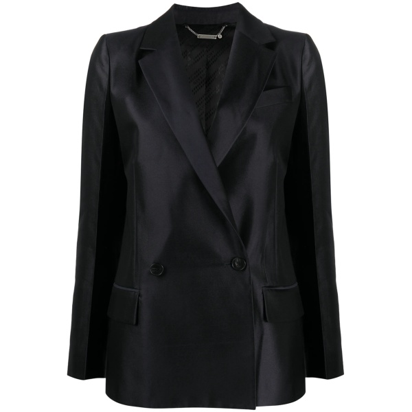 plain double-breasted blazer