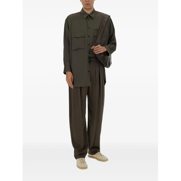 pleated-detail trousers
