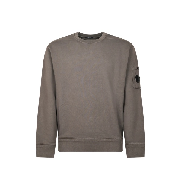 pocket crew-neck sweatshirt