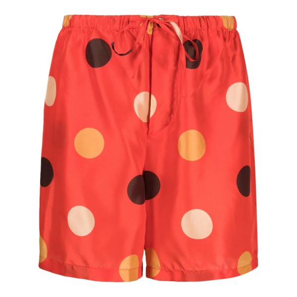polka-dot drawstring shorts