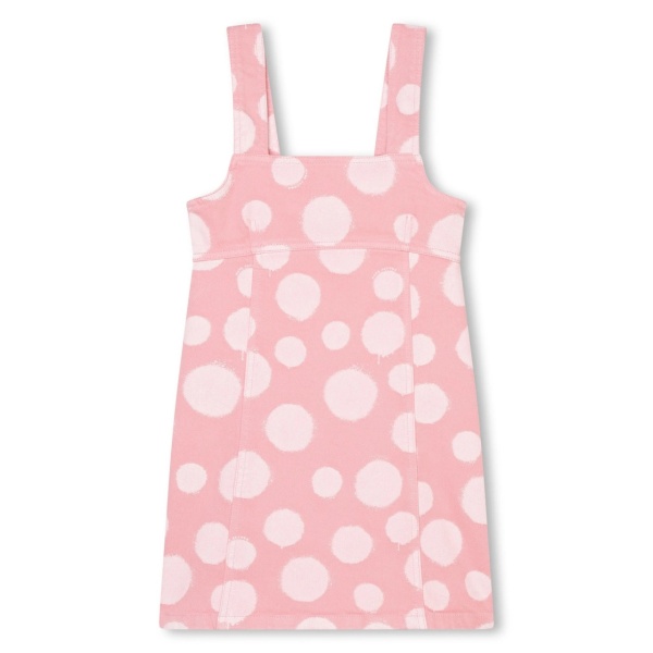 polka-dot print cotton dress