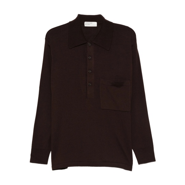 polo-neck patch-pocket sweater