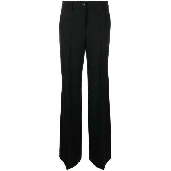 pressed-crease tailored trousers