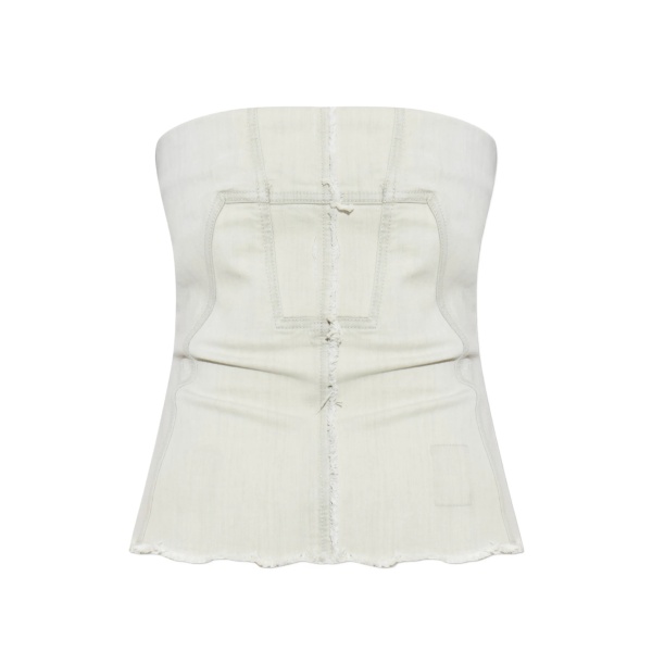 raw-edge bandeau top