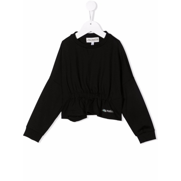 rhinestone-embellished logo blouse