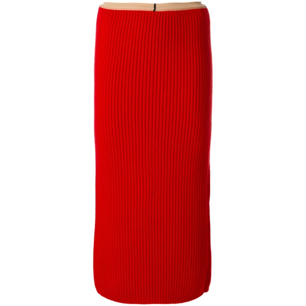 rib knit skirt