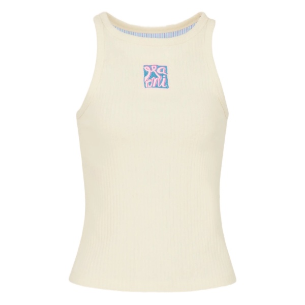 ribbed embroidered tank top