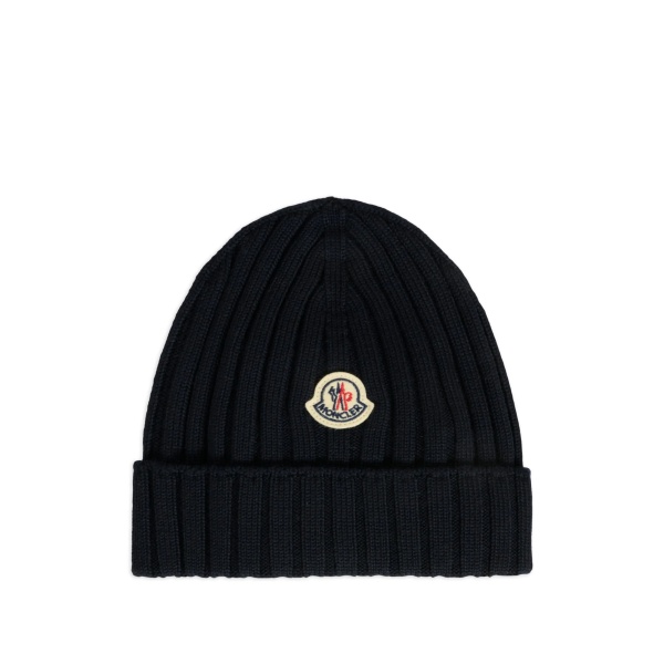 ribbed-knit logo beanie