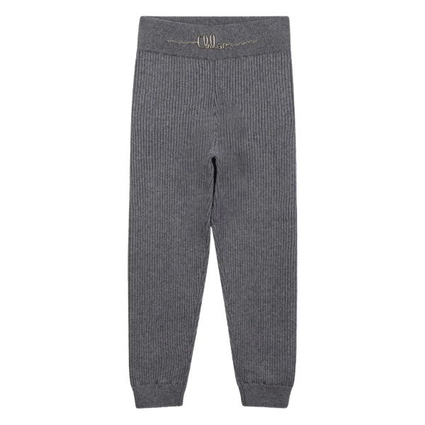 ribbed-knit trousers