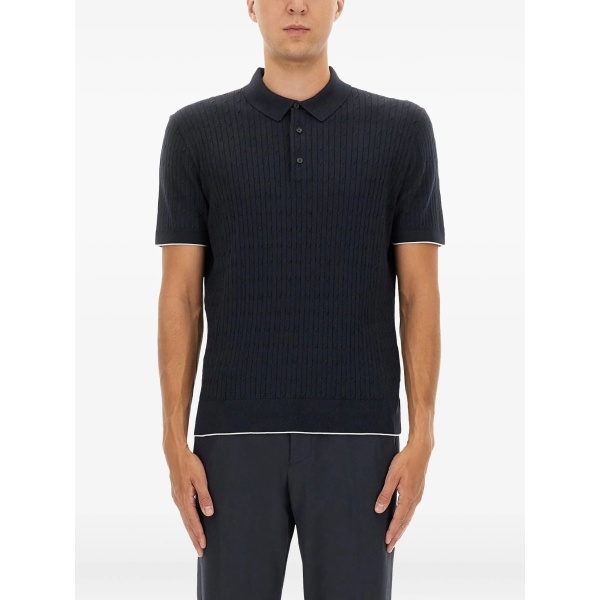 ribbed polo shirt