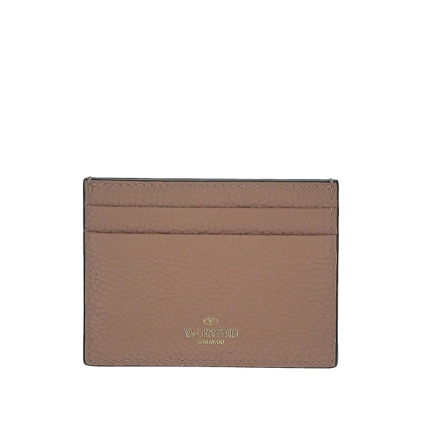 Rockstud leather cardholder