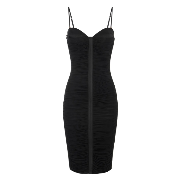 ruched strappy dress