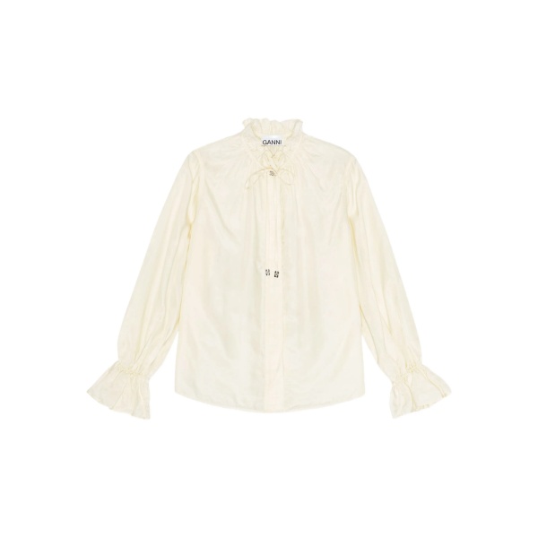 ruffled-cuff blouse