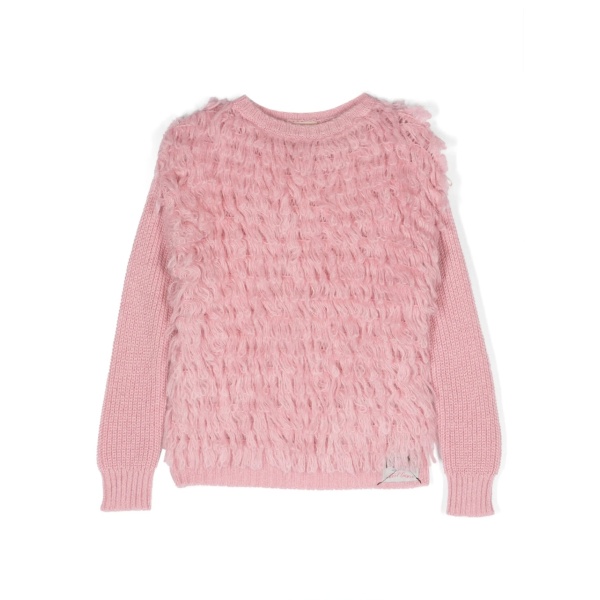 ruffled-panel knit jumper