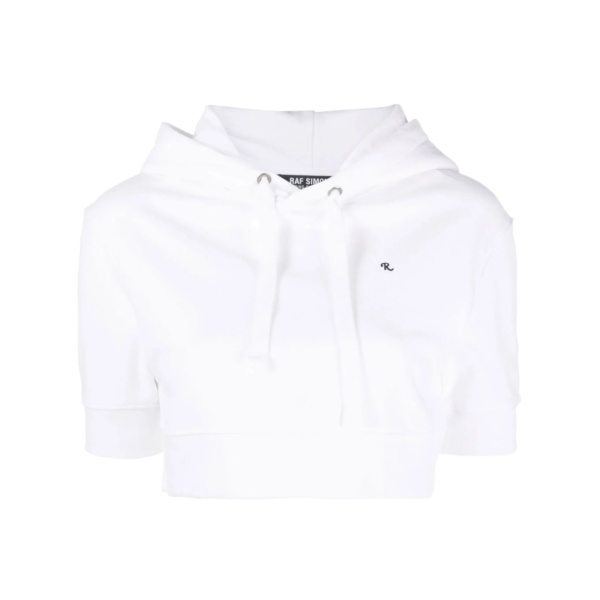 short-sleeve cropped hoodie