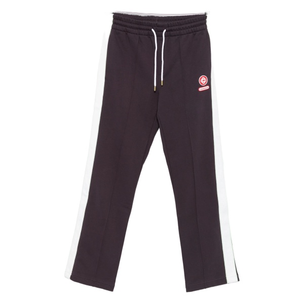 side-stripe cotton trousers