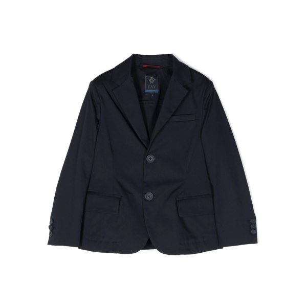 single-breasted cotton blazer