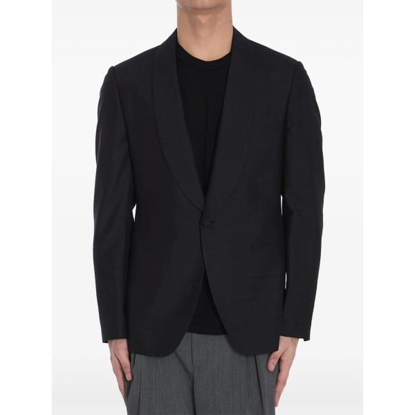 single-breasted silk blazer