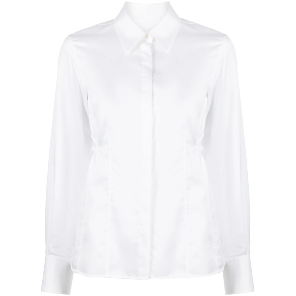 slash silk shirt