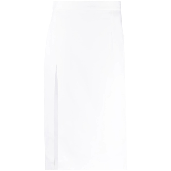 slit-detail high-waisted skirt