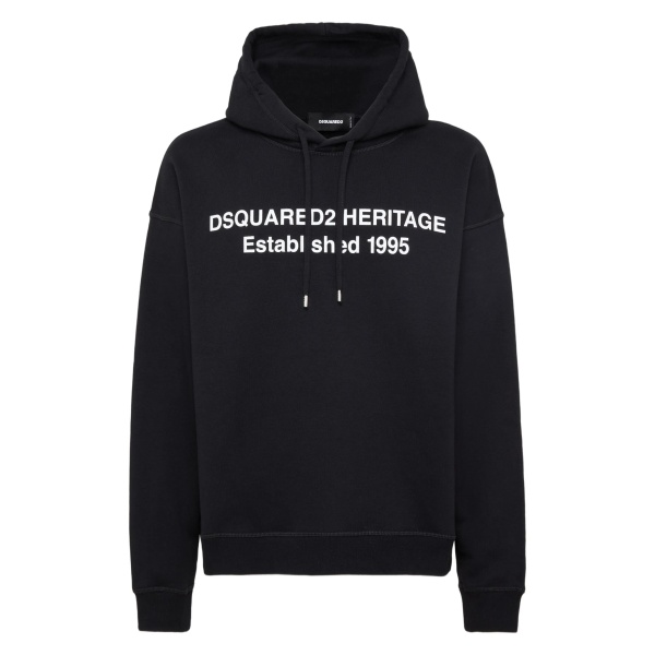 slogan-print hoodie