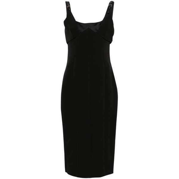 square-neck cady midi dress