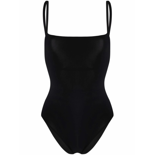 square-neck slip-on one-piece