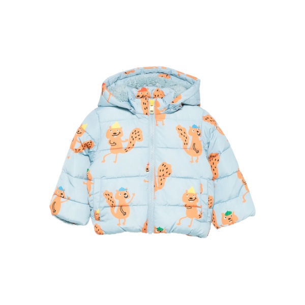 squirrel-print puffer jacket