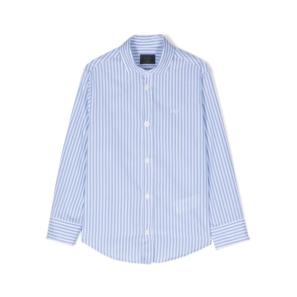 stripe-pattern long-sleeve shirt