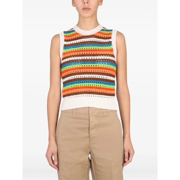 striped crochet top