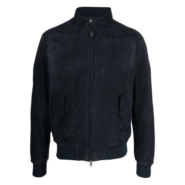 suede zip-front jacket