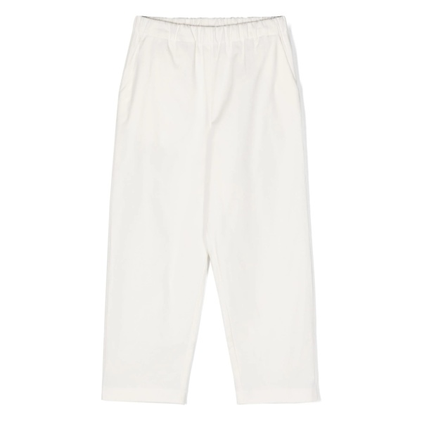 tapered cotton-blend trousers