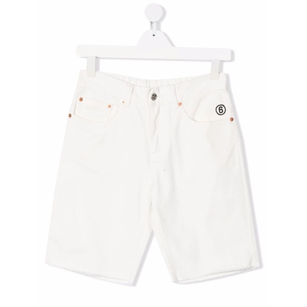 TEEN embroidered-logo denim shorts