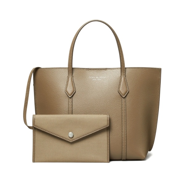 textured leather tote bag