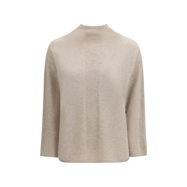 textured panelled sweater