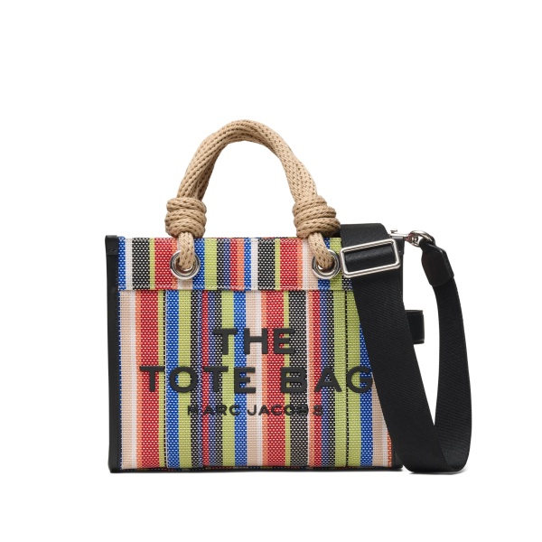 The Small Stripe Mesh Rope tote bag