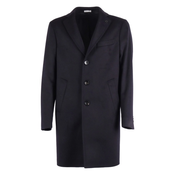 three-button wool coat