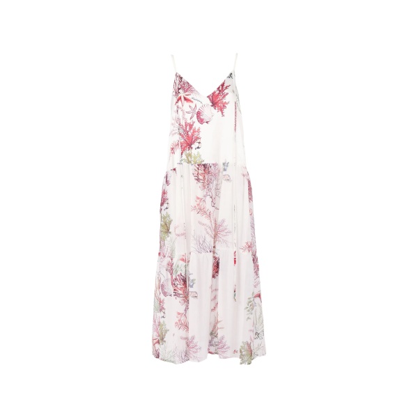 tiered printed dress