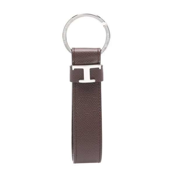 Timeless-logo leather keyring