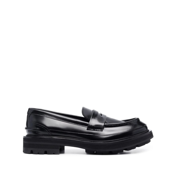 tread-sole penny-slot loafers