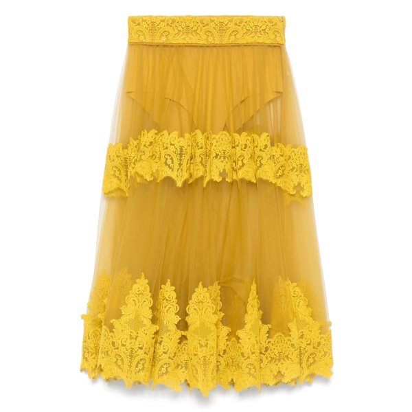 tulle midi skirt