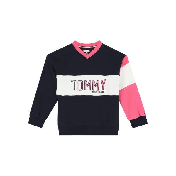 V-neck colourblock sweatshirt