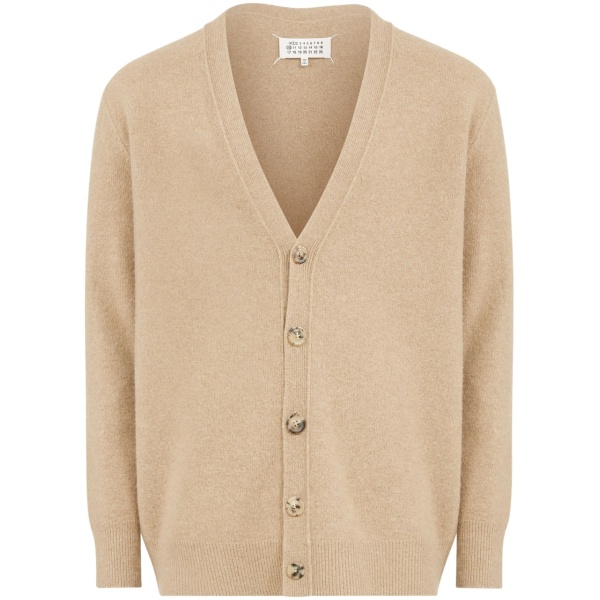 V-neck wool cardigan