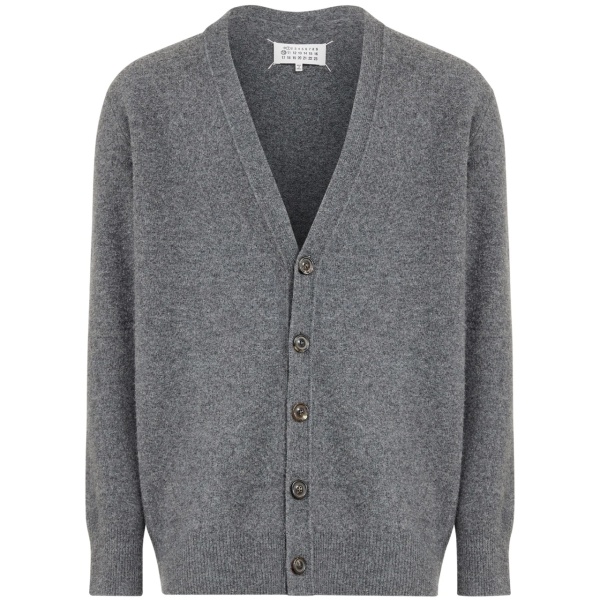 V-neck wool cardigan