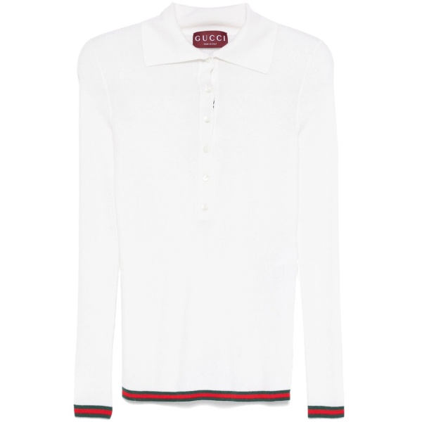 Web-stripe polo top