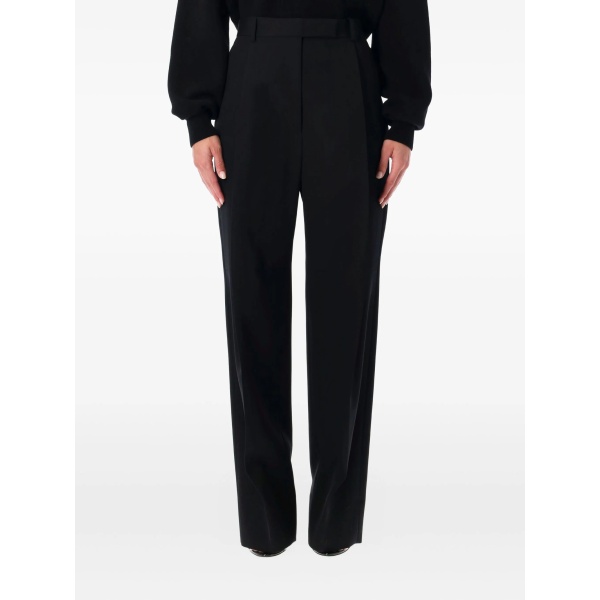 wool pleated trousers