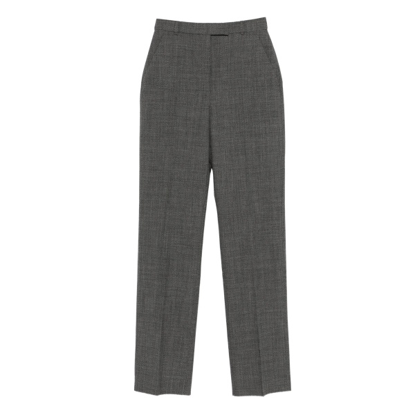 wool straight trousers