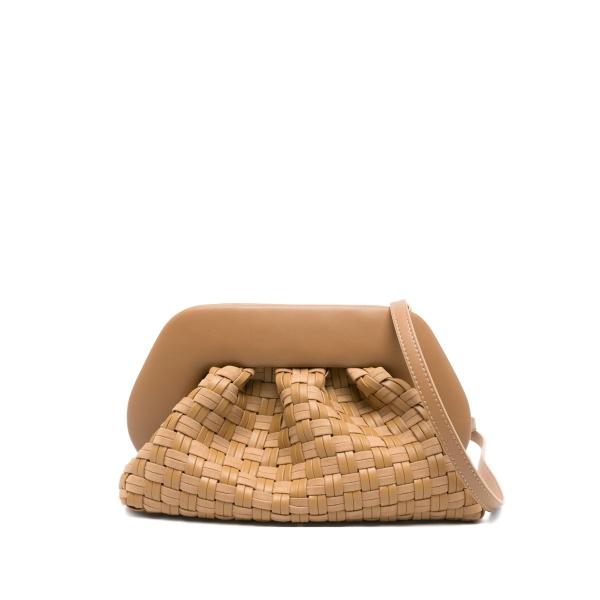 woven gathered clutch