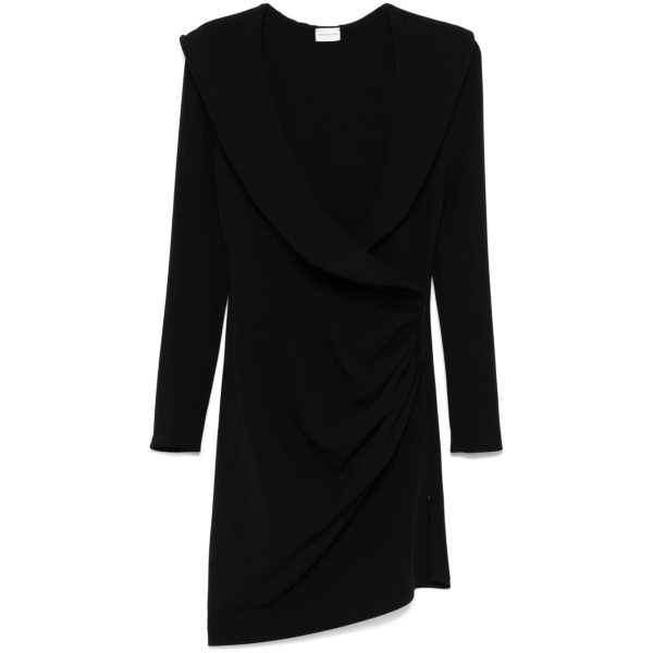 wrap-design mini dress
