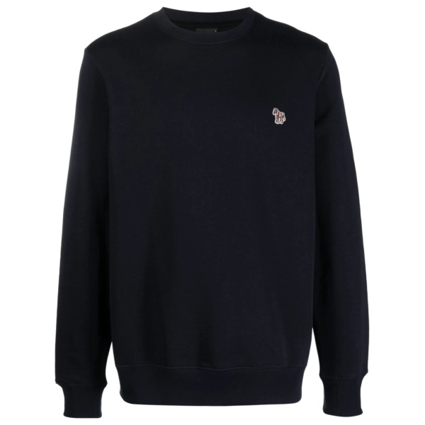 Zebra-patch organic cotton sweatshirt